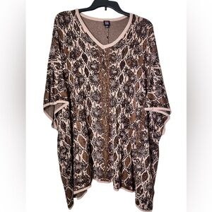 I JOAH Premium Women’s Leopard Print Oversized Poncho Top Tunic Super Cute